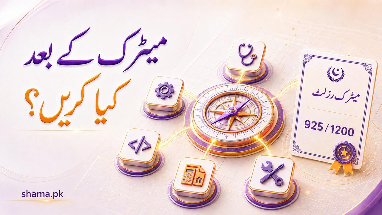 میٹرک کے بعد کیا کریں؟ تعلیم اور کیریئر کا فیصلہ معلومات کی بنیاد پر کریں